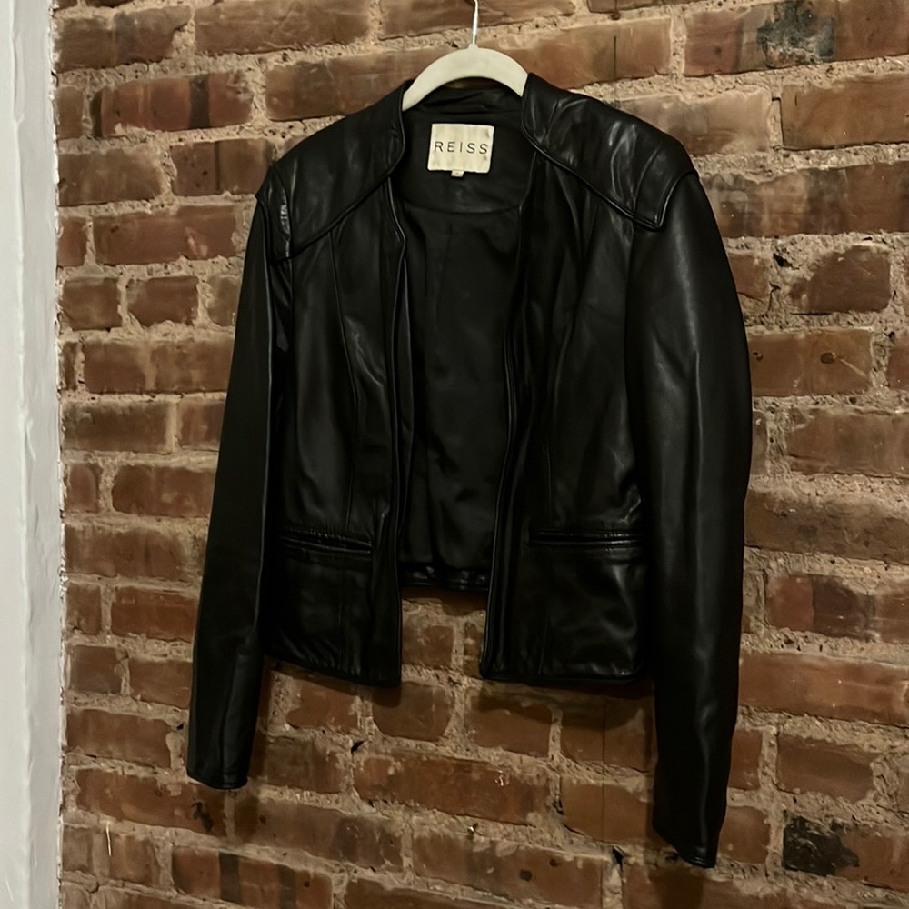 REISS - Black Leather Jacket